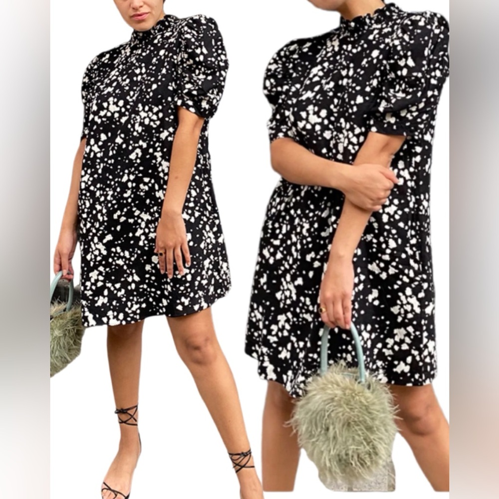 Who What Wear Puff Sleeve Mini Dress Size Large - Picture 1 of 8
